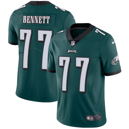 Nike Eagles #77 Michael Bennett Midnight Green Team Color Youth Stitched NFL Vapor Untouchable Limited Jersey